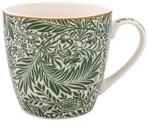 The Leonardo Collection William Morris Larkspur Breakfast Mug for Home & Kitchen | Newly Designed Fine China Mugs for Tea & Coffee | Lovely Gift for Men & Women