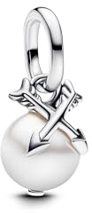 PANDORA ME Perle & Pfeile Mini-Charm-Anhänger aus Sterling Silber mit Perle, Kompatibel Moments, 793687C01