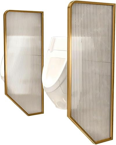 Urinal Trennwand Wandtrenner - Durchscheinendes Glas WC Schutz mit Edelstahlrahmen für öffentliche Badezimmer, Schulen und Hotels