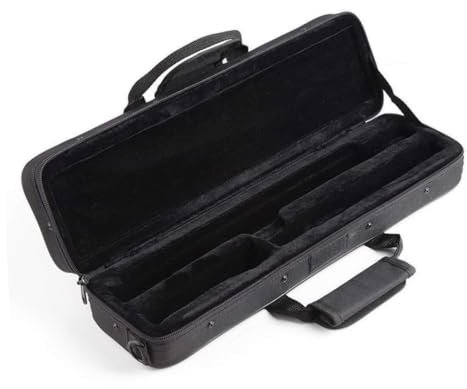 Professionelle Flöten Tragetasche Schwarz, mit Schultergurt, Gepolstert | Canvas, Ergonomisches Design, Leicht zu Tragen, Schützt das Instrument, für Querflöte, Geschenk für Freundin