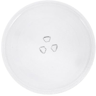 Cabilock Plato Giratorio de Vidrio para Microondas Bandeja de Repuesto Resistente y Fácil de Limpiar Accesorio para Horno con Base