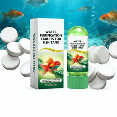 Potente compresse di depurazione dell'acqua, compresse d'acqua, detergente per acquari, compresse per il trattamento dell'acqua, pulisce e rimuove le torbiere dall'acqua (1 pezzo)