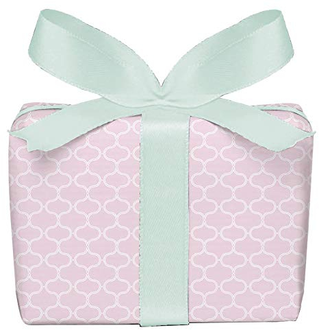 3er-Set Geschenkpapier Bögen UNIVERSAL RETRO VINTAGE in ROSA mit Wabenmuster zu Weihnachten & Adventszeit • Weihnachtspapier für Geschenke, Adventskalender u.v.m. • Format: 50 x 70 cm