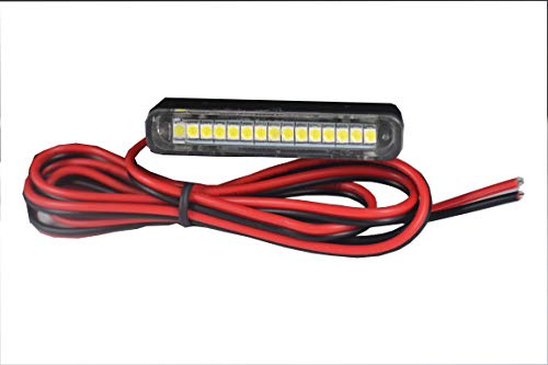 JinXiu 1x Lampe de plaque d'immatriculation LED universelle pour moto avec 15 LED blanches 3528