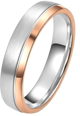 DOOSTI Partnerring/Freundschaftsring BICOLOR 925/- Silber – inkl. Gratis Gravur (64 (20.4))