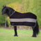 Horsenjoy Abschwitzdecke Jasmine Fleecedecke (155 cm, schwarz-grau)