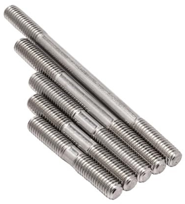 NORAZE M6 M8 M10 Stehbolzen, Edelstahl 304, Gewindelänge 25–250 mm, Doppelkopfschrauben, Schraubstange, Zahnstange (Size : M10x50 3pcs)