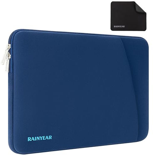 RAINYEAR - Custodia per laptop da 14 pollici, Lenovo Thinkpad IdeaPad, MacBook Air 15.3 2025 2024 2023 M4 M3 M2, HP Dell Acer Chromebook Mac Pro 15, blu navy
