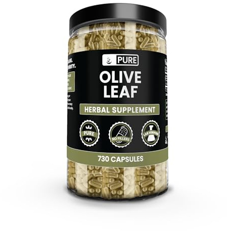 PURE ORIGINAL INGREDIENTS Olive Leaf (730 Capsules) No Magnesium Or Rice Fillers