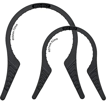 JJC FW-3772 Lot de 2 clés à filtre d'objectif d'appareil photo 37–52 mm, 55–72 mm