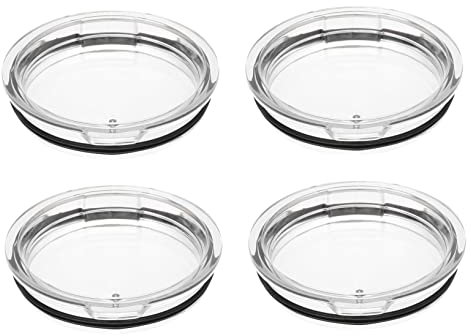Warmhm 4 Stück Becherdeckel Aus Robustem Kunststoff Luftdicht Und Wiederverwendbar Für 20oz Becher Transparente Tassenabdeckungen Zum Auslaufschutz Und Wärmeerhalt