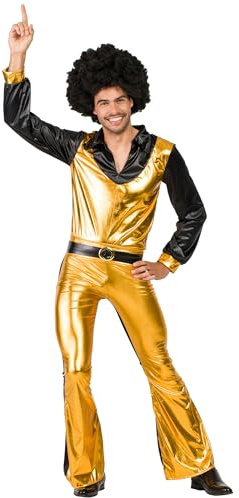 kimokawaii Gyllene skivdräkt för män (T-XXL)