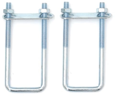 Pince carrée à filetage M14, pièces de rechange et accessoires, boulons en U carrés avec déflecteur et écrous pour remorque de bateau, 2 paquets