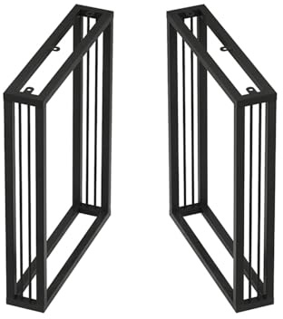 2er Set Tischbeine Aus Stahl, Robuste Esstischbeine, Schwarz/goldfarbene Esstischbeine Aus Metall Im Industriellen Landhausstil(Black,60cm)