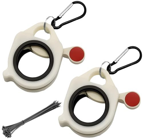 2 Pack Cable Tie Holder, Zip Tie Organiser Holder with 20 Zip Ties Reusable Cable Tie Organiser Zip Tie Holder Tie Wrap Holder for Indoor & Outdoor