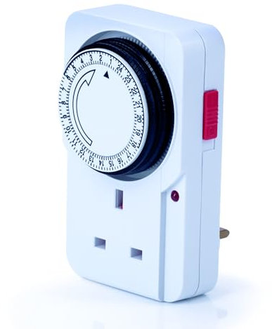 Status: IONOS 24 Hour Plug-in Timer Switch | 24 Hour Segment Timer Light Switch | White UK Plug | ION24HT10