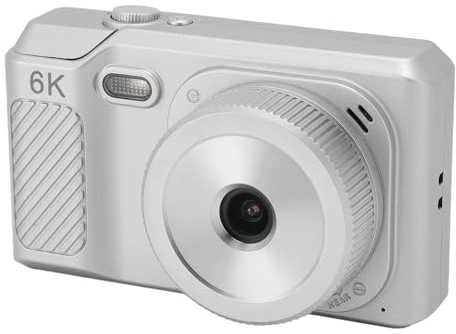 Digitalkamera, 1080P Barnkamera 48MP Peka och Skjut Digitalkameror med 16X Digital Zoom, Autofokus Anti Shake Kompakt Liten Kamera med Skönhetsläge, Flerfärgsfilter (Silver)