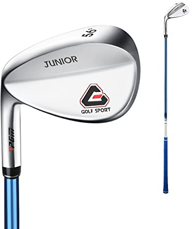 Junior Golf Clubs Pole Kids Boys Girls Left Handed Stainless Steel Loft 56 Degree Children LH Golf Sand Wedge (Left,Age 3-5,Blue)