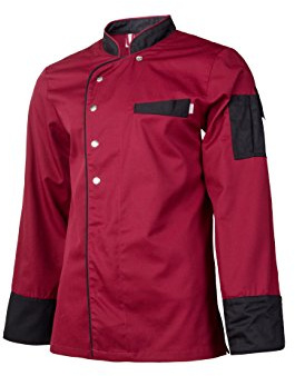 Clinotest Herren Langarm Kochjacke – 95°C waschbar & kochfest, Bäckerjacke mit Druckknopfverschluss, 65% Polyester, 35% Baumwolle, Pflegeleichte Kochkleidung für Gastronomie & Restaurant