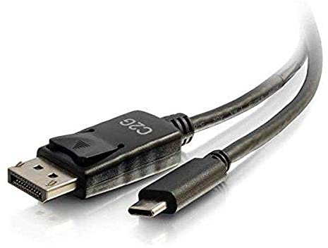C2G 1,8 m (6 ft) USB-C-zu-DisplayPort™-Adapterkabel 4K 30 Hz – Schwarz