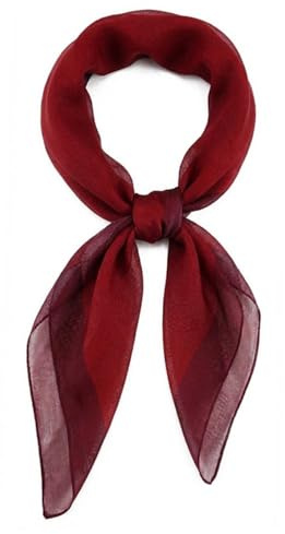 TigerTie Damen Nickituch Chiffon in einfarbig Uni - Leichtes zartes Halstuch - 58 x 58 cm