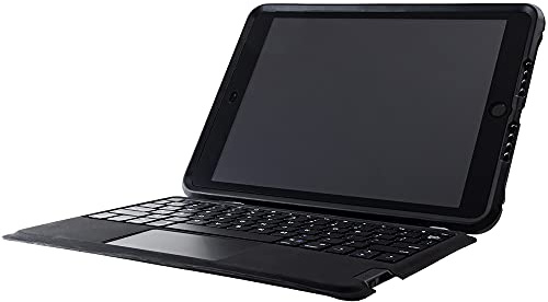 OtterBox für iPad 8th/7th gen Sturzsichere Schutzhülle mit Tastatur, DEUTSCH Unlimited Folio with Keyboard Series,Transparent/Schwarz - Keine Einzelhandelsverpackung