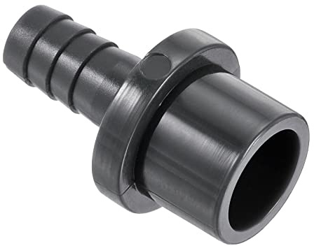 M METERXITY PVC Tubo Raccordo - Acqua Tubo Connettore, 10mm Barba Dritto Tubo Giunto, Applicazione Esterni/Giardino/Piscina (OD 20mm, Nero)