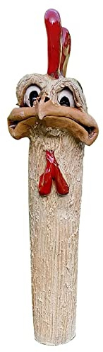 QUINTRA ??Lustige versteckte Hühner-Gartendekoration. Dieses lustige Huhn Wird Ihren Garten beleben. Lustiges Langhals-Hühnchen-Gartengeschenk, 1 Stück Engel Wand (B, One Size)