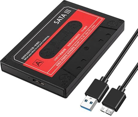 2.5 Zoll Festplattengehäuse USB 3.0/5Gbps,Werkzeugloses Externe SSD Gehäuse für 2,5 Zoll SATA SSD und HDD in Höhe 9.5mm/7mm