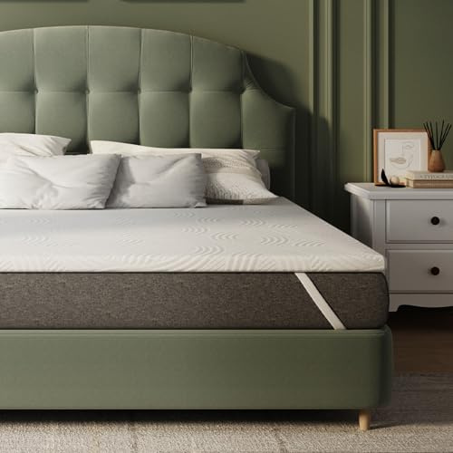 Novilla Surmatelas 140x190, 5CM Surmatelas en Mousse de confort, Certifié Sûr et Fiable par CertiPUR-US et Oeko-TEX, Absorbant et Respirant, Tissu Doux pour La Peau, Lavable