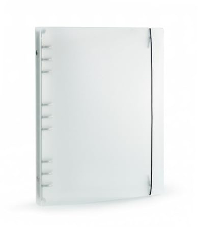Raccoglitore ad Anelli B5 9 Anelli - Plastica Semitrasparente - 278x220 mm - Per Fogli Mobili, Quaderni, Documenti - Organizzazione Ufficio e Studio
