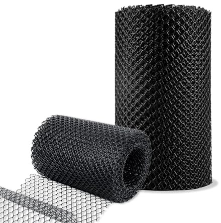 TB1Product Gutter Mesh Guard Roll 16cm x 5m – Anti-Rust Leaf & Debris Blocker for Standard UK Gutters – Durable Plastic Netting for Garden & Roof Drain Protection – Easy DIY Installation