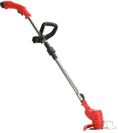 qorkhogr Cordless Strimmer, Electric Grass Trimmer, Weed Trimmer Electric Weed Lawn with Telescopic Rod Anti-Slip Handle(12V 2000mAh, 2 Batteries 1 Charger) UK