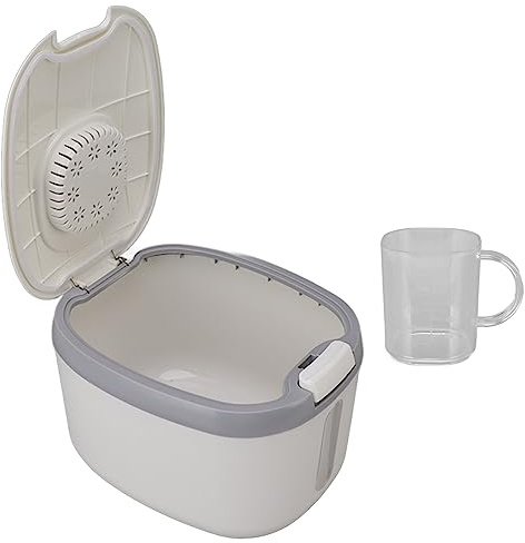 Cocoarm Contenitore Ermetico per Riso, Contenitore per Riso Impilabile con Finestra Trasparente con Design Salvaspazio, Multiuso per Cereali, Noci e Liquidi, Materiale PP per Uso Alimentare (L