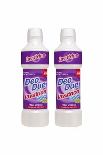 Deo Due Lavatrice Detersivo Igienizzante 25 Lavaggi 2 Confezioni da 1 Litro - Fleur Oriental
