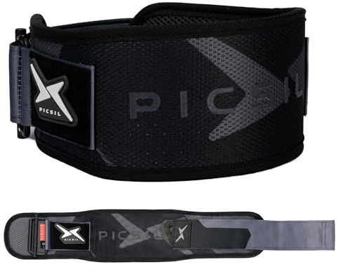 PICSIL Lumbar Belt – Lendenstützgürtel für Training mit schweren Lasten, EVA‑Schaumkern, atmungsaktives 3D‑Mesh, Doppel‑Sicherheitsverschluss