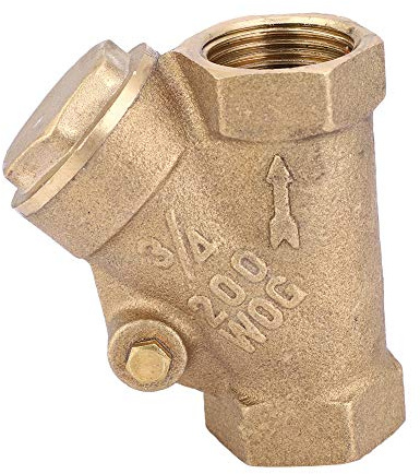 POENVFPO Clapet Anti-retour en Laiton de Type Y, Vanne en Ligne Unidirectionnelle 3 4 NPT 1,6 MPa pour Systèmes d'eau, de Gaz et de Carburant, Contrôle du Reflux à Ressort pour la Réparation de