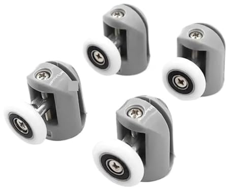 Rouleaux de porte de douche | 4-8 pièces/ensemble 20-27MM Dia 6MM axe rouleaux de porte de douche for portes de douche(4pcs Upper,23.0MM-6MM)