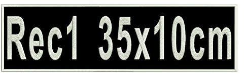 smartoutdoor Rechteckiger Aufnäher Rec1 für deinen Wunschtext - viele Farben und Größen (35x10cm) - personalisiert