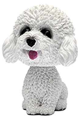 VORCOOL Wackelkopf Hund Wackelfiguren für Auto Armaturenbrett Dekoration (Weiß)