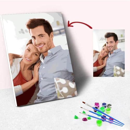 CleverFine Malen Nach Zahlen Eigenes Bild für Erwachsene Personalisiert Selber Gestalten Foto（30cm*40cm Gerahmt）