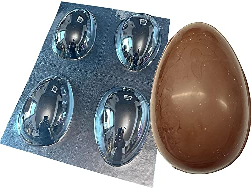 Medium Easter Egg Moulds 4 Cavity Chocolate Mold Plain