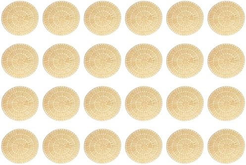 HERSIG - Salvamantel Individual Palma | Mantel Individual Redondo - 35 cm| Pack 24 Salvamanteles