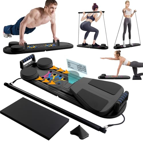 Pilates-Board, multifunktionales Pilates-Gerät, faltbare Reformer-Pates-Maschine für Heim-Fitnessgeräte, tragbares Bauchmuskel-Trainingsgerät für Damen und Herren