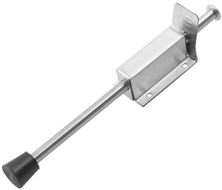 Boden Türstopper Edelstahl 250 mm, Türfeststeller mit Fußpedal, Verstellbarer Türhalter mit Gummifuß für Innentüren, Türbremse und Türstopper für Holz und Zimmertüren, Geeignet für glatte Böden