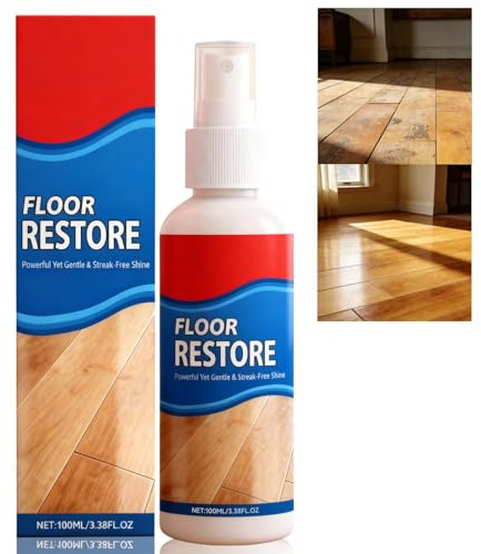 100ml Wood Floor Restorer & Polish,Flooring Protection Agent,Floor Polish for Laminate Flooring,Wood Floors Polishing Solution,Multi-Surfaces Polishing Agent for Wood,Laminate,Easy Mop Application