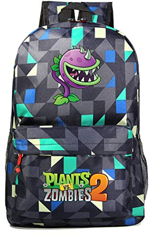 WANHONGYUE Plants vs. Zombies Juego Backpack Casual Daypack Bolsa de Viaje Mochila Infantil Niña Niño Chequer A /1