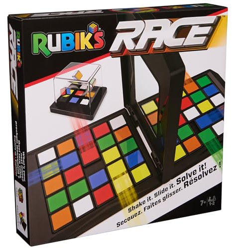 Rubik's Race Classic Fast-Paced Strategy Sequence Board Game, Ultimate Face to Face Two Player Game