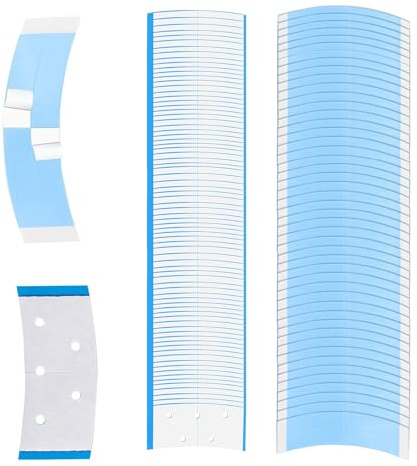 MYLERCT 72 Piezas Extensiones de Cinta Adhesiva, Cinta para Pelucas de Doble Cara, Transparente Invisible Cinta de Extensión Pelo, 2 Estilos, Adecuado para Usar Pelucas