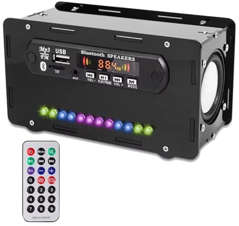 Quystetes DIY Bluetooth-högtalarsats LED FM-radio USB hem ljudförstärkare med digital display lödning projekt övning